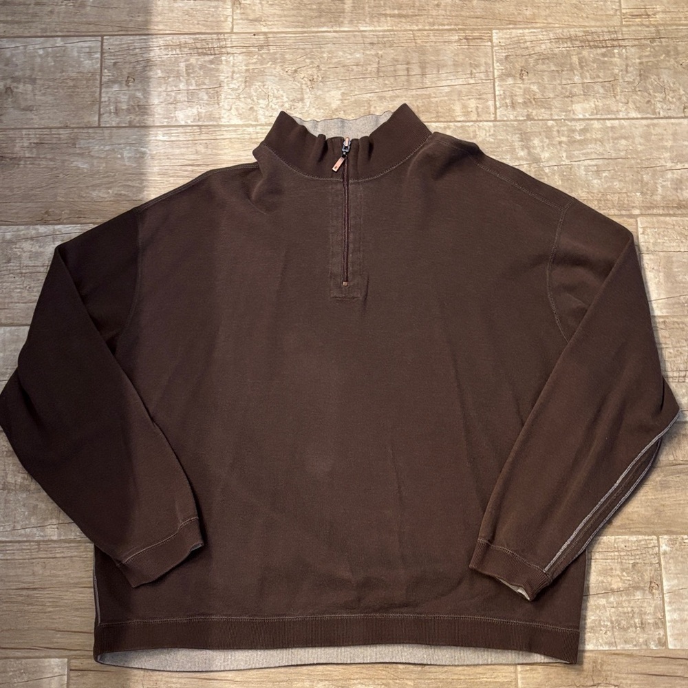 IZOD Men's Brown Half-Zip Sweater